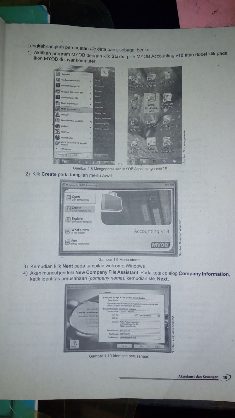 Materi Pembelajaran Akuntansi Mengenal MYOB Perusahaan Jasa