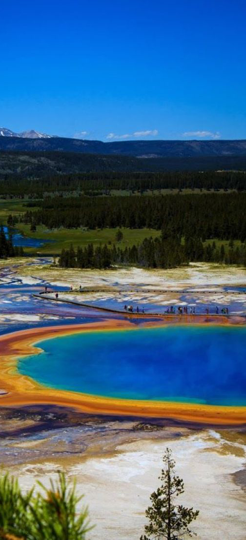 Grand Prismatic Spring in Yellowstone National Park, Wyoming and 50+ Secret Places in America That Most Tourists Don't Know About Grand Prismatic Spring in Yellowstone National Park, Wyoming and 50+ Secret Places in America That Most Tourists Don't Know About
