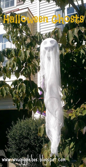 simple and easy ghost for outside Halloween decorations,