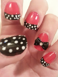 nails bows nail bow designs polka dots pretty manicure base coat inspirations dot paint need pink recreate mine ii hative