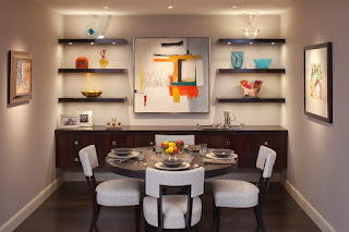 Contemporary Dining Room Decorating Ideas for References Amazing Ruounded Wooden Table in the Small Dining Room Decorating Ideas with Unusual Chairs around it