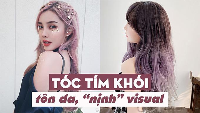 Tím khói: Top 16 màu tóc đẹp trẻ trung phong cách tôn da và sành điệu nhất