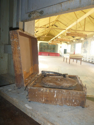 Record player from the recreation room of the White Bay Power Station, photographed by industrial heritage artist Jane Bennett