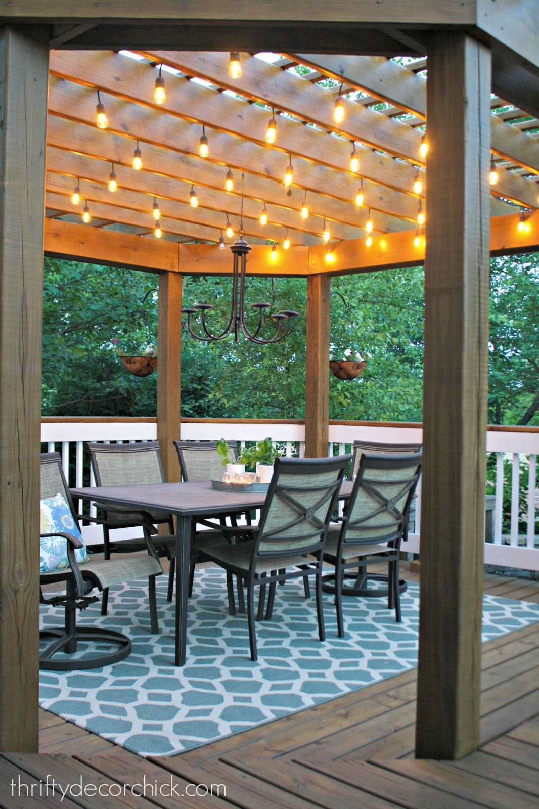Our beautiful outdoor dining room from Thrifty Decor Chick