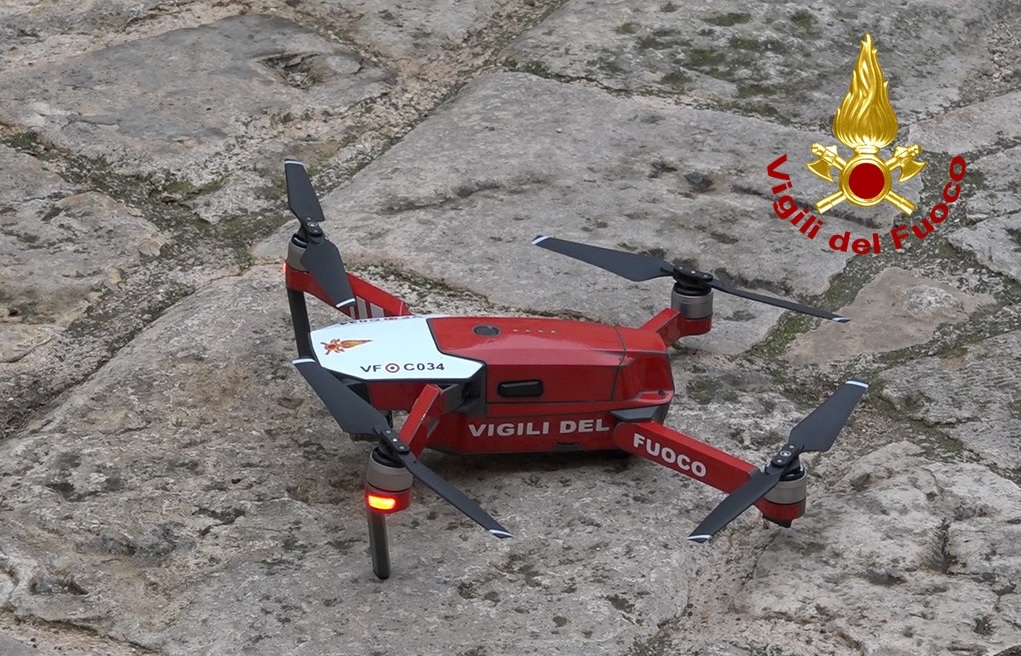 Drone dei Vigili del Fuoco per il modello 3D del Palazzo Ducale di Ceglie Messapica