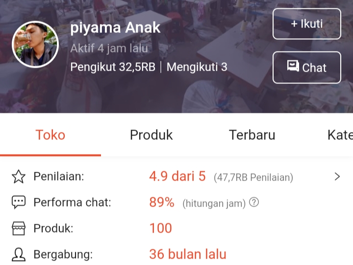 piyama Anak Supplier Shopee Terbaik Kategori Ibu dan Anak