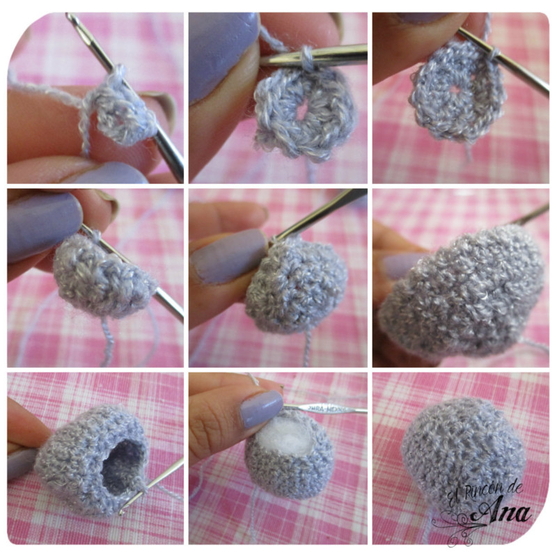 Oso tejido con ganchillo 