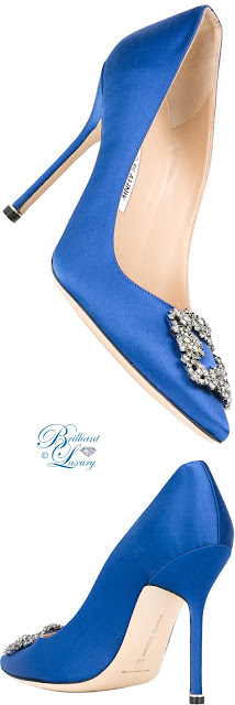 ♦Manolo Blahnik blue Hangisi pumps #pantone #shoes #blue #brilliantluxury