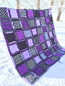 Twin Size Bedding Purple and Black