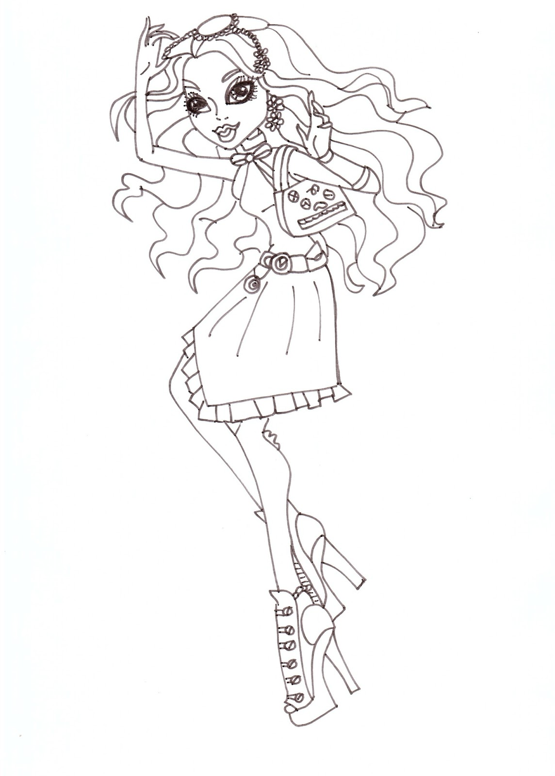 Free Printable Monster High Coloring Pages Robecca Fashion Coloring Sheet