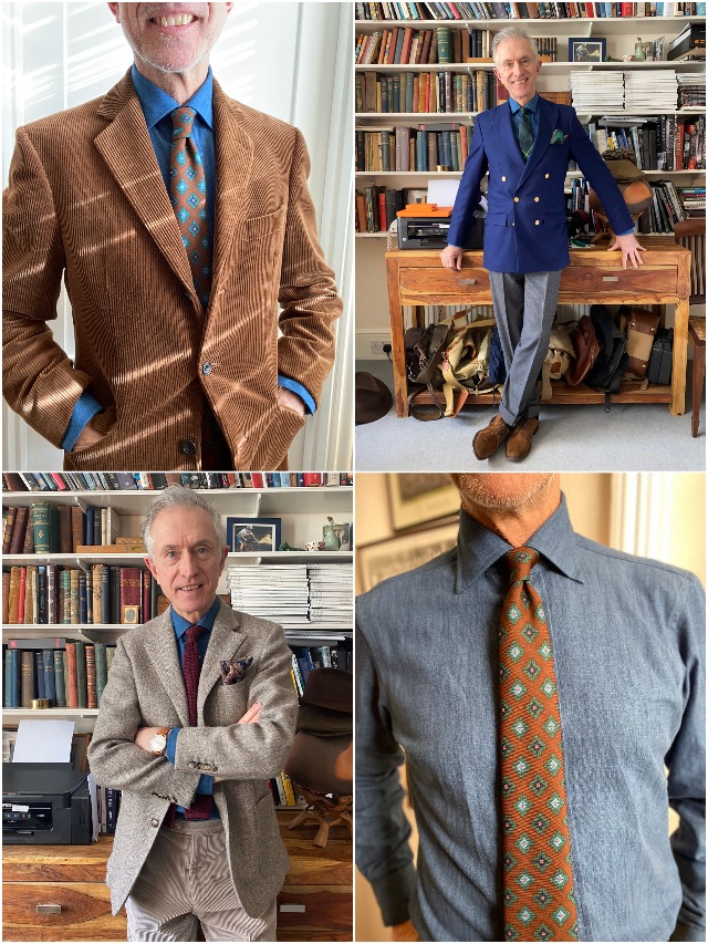 Budd Shirtmakers A Bespoke Denim Shirt Grey Fox