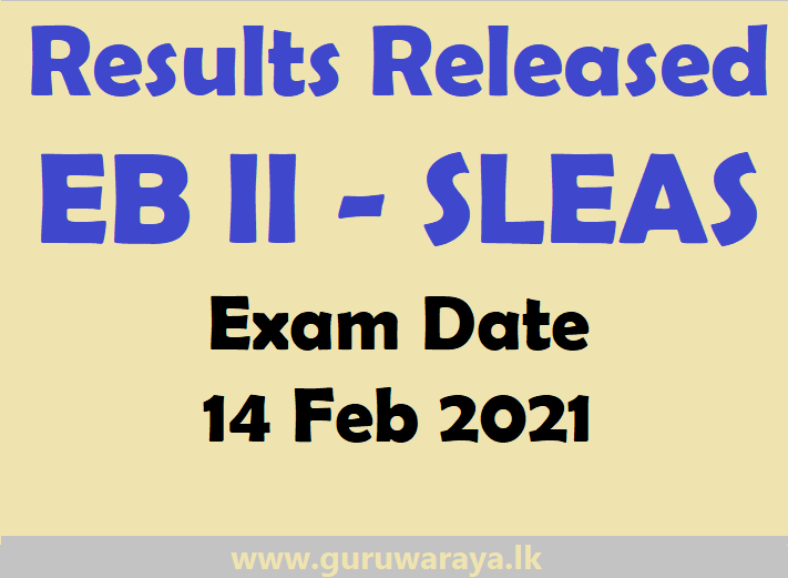 Results Released (EB II - SLEAS)