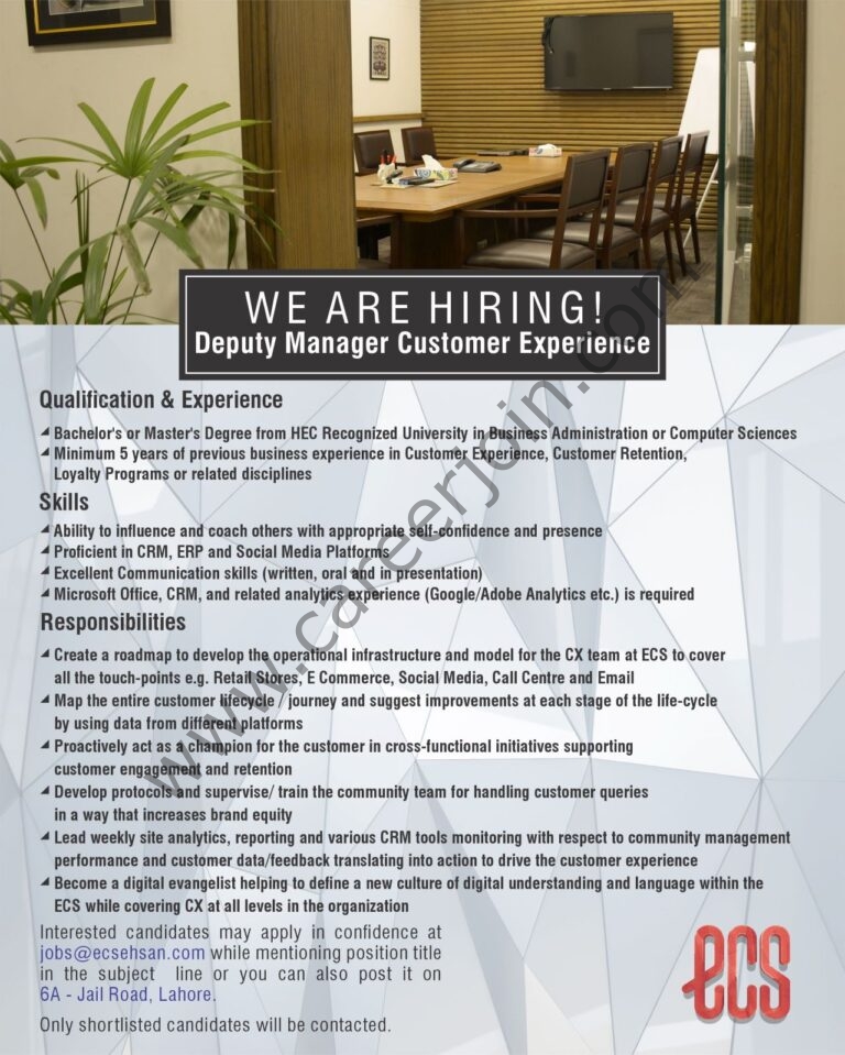 jobs@ecsehsan.com - Ehsan Chappal Store ECS Jobs 2021 in Pakistan