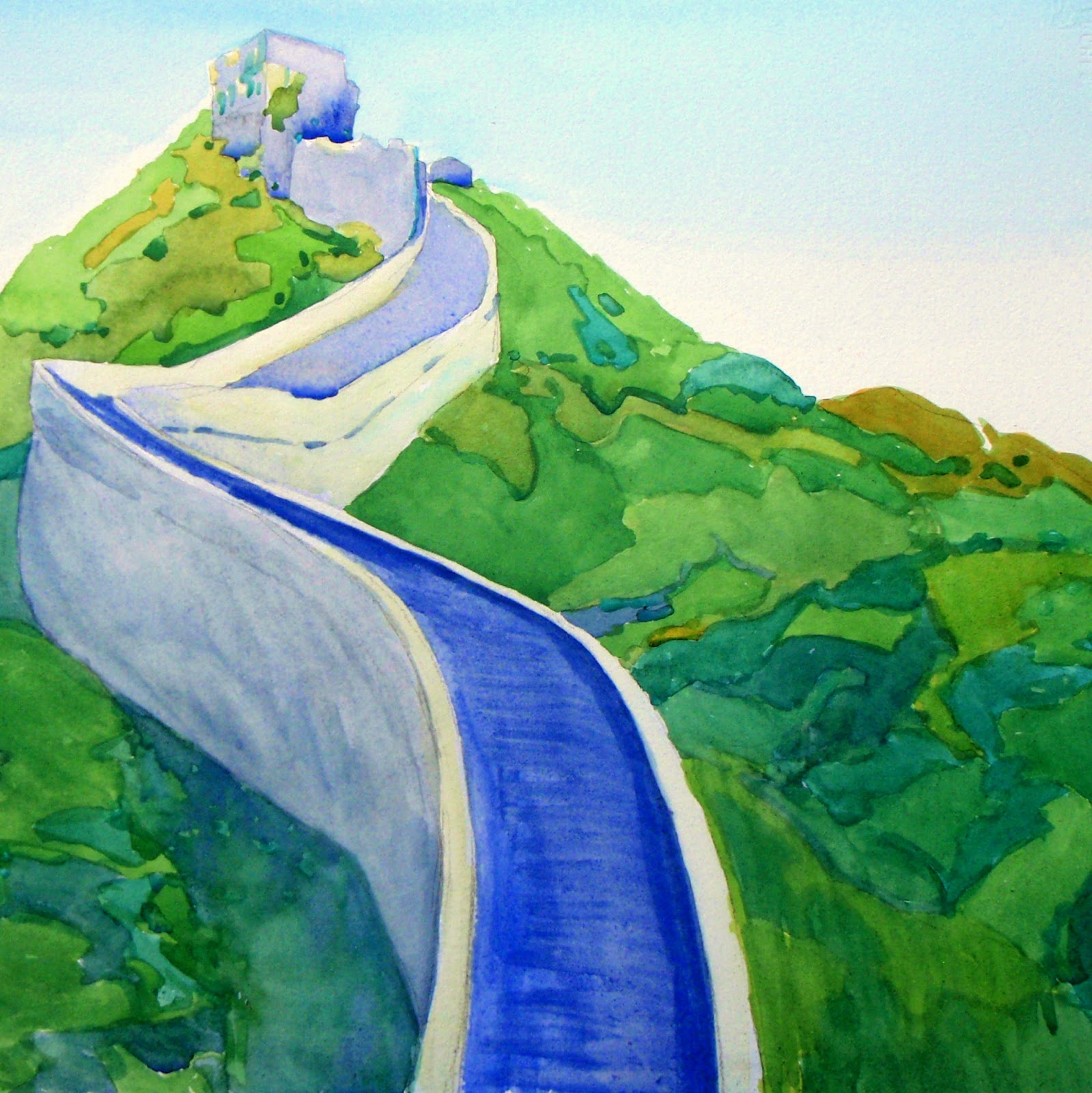 robin purcell california watercolors in the plein air tradition "Peak