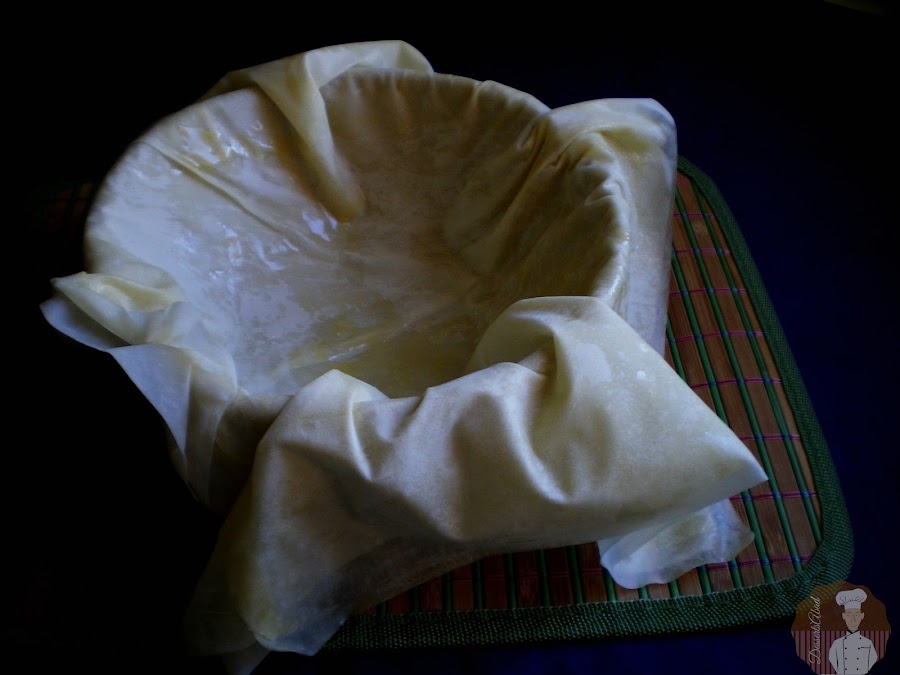 Sultan kebabı: Masa filo para envolver el relleno