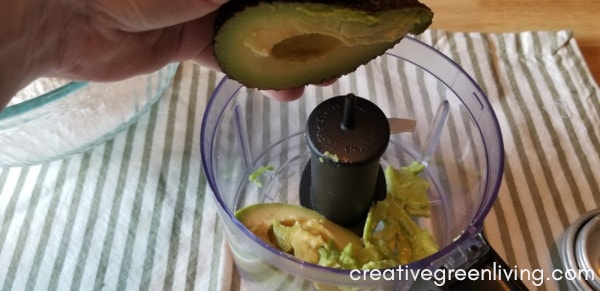 Blend the avocado and oils - how to make DIY Lush bath bombs