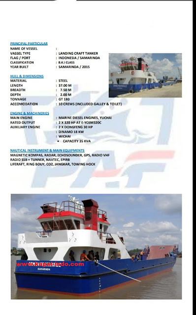 jual LCT Kargo murah, jual kapal LCT Kargo bekas, jual kapal LCT Kargo GT 180 ton, jual kapal LCT Kargo tahun 2015, jual kapal LCT kargo di Samarinda, Pemilik kapal LCT Arman Pratama 01, owner kapal LCT Kargo di Samarinda