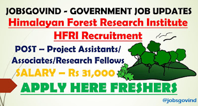 HFRI Recruitment 2021