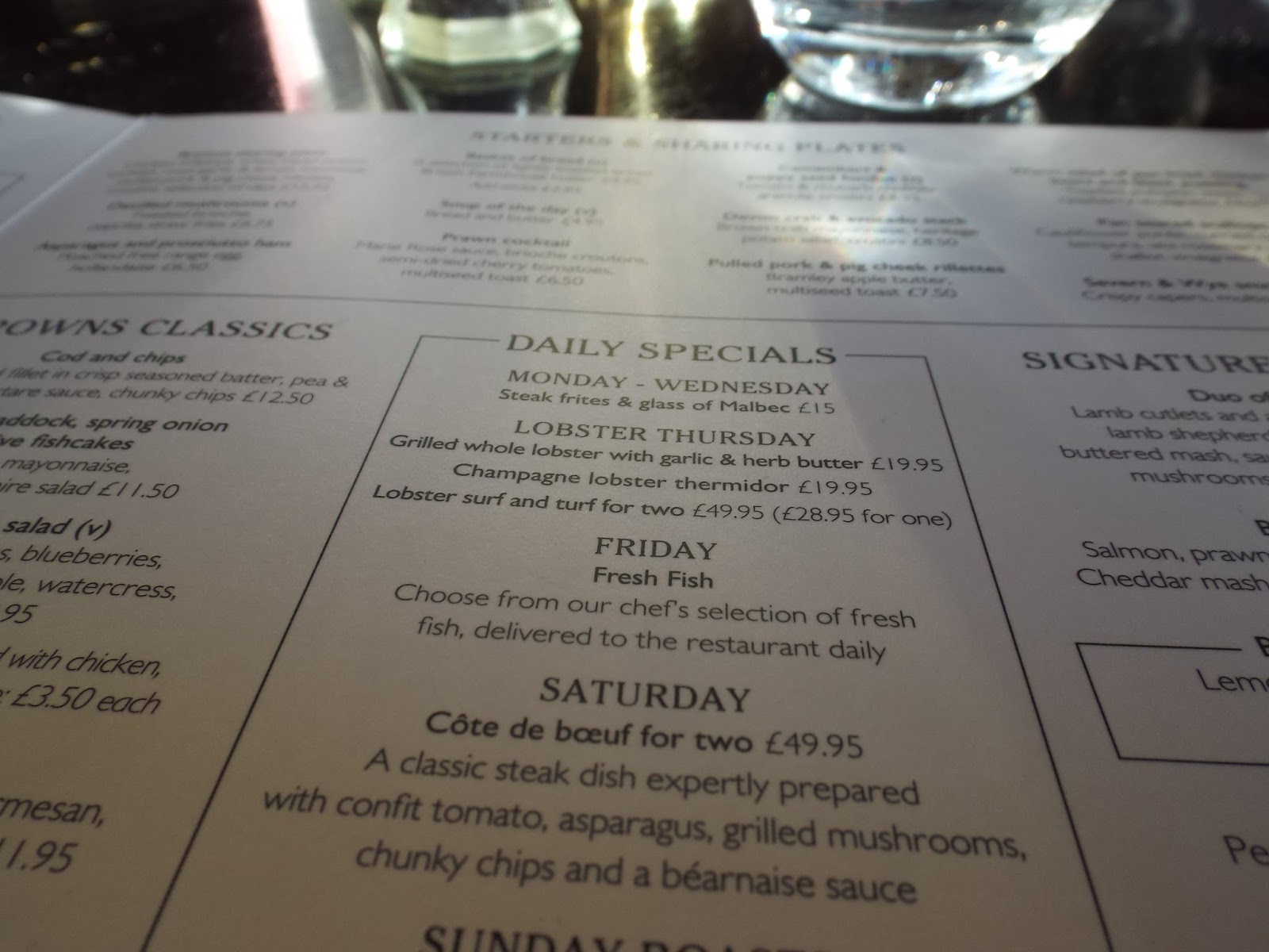 Browns Brasserie & Bar Leeds Lobster Night Review The Yorkshire Gentleman