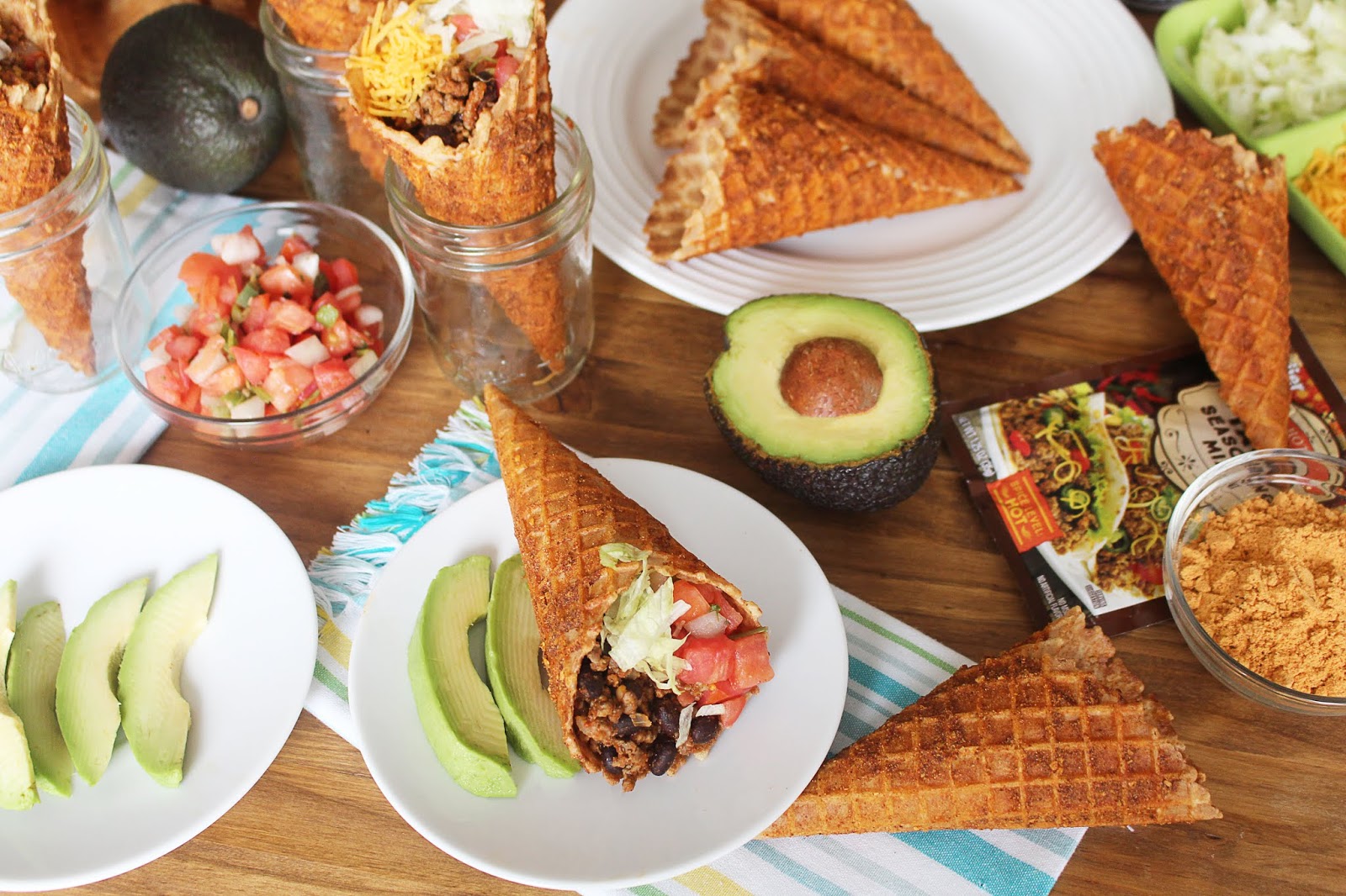 Kylee's Kitchen Taco Waffle Cones