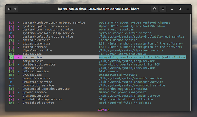 chkservice systemd manager