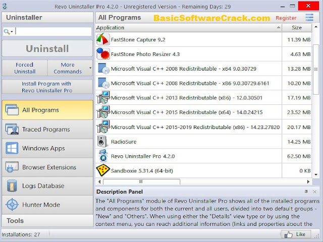 Revo Uninstaller Pro v4.4.5 Final x86 x64 with Crack