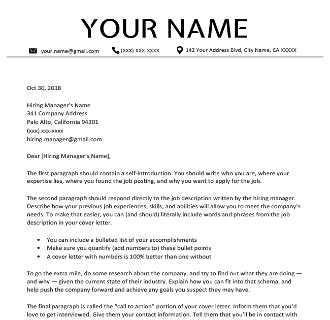 What Does A Cover Letter Look Like - How To Write A Cover Letter 10 Example Cover Letters 