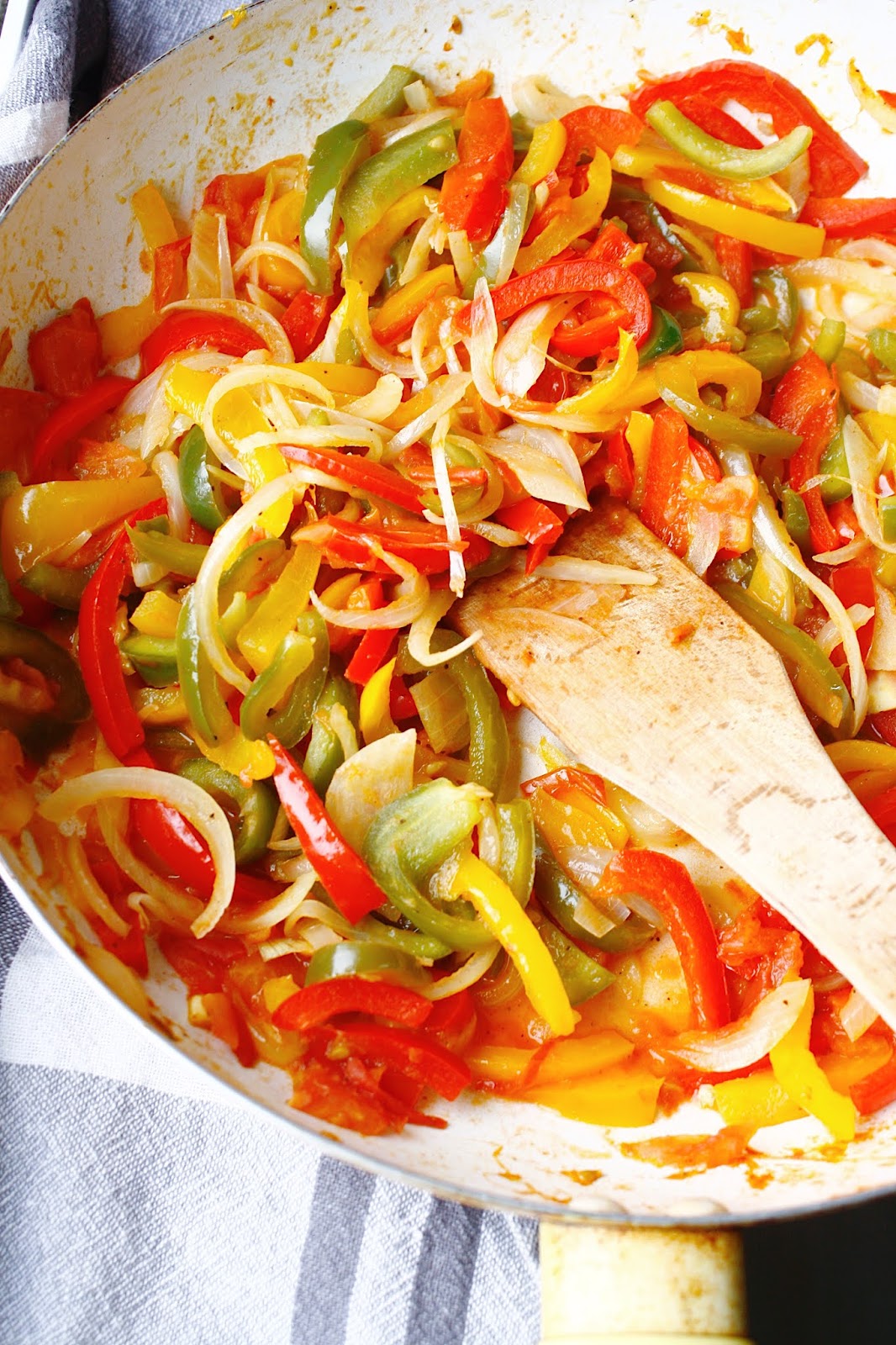 Fajitas de pui Teacher is cooking