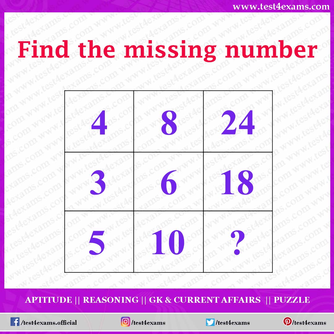 Can You Solve the Missing Number Puzzle | Math Puzzle | Test 4 Exams