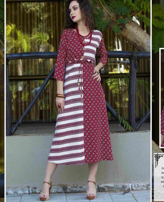 Kayna kairaa Rayon printed party wear kurtis wholesaler