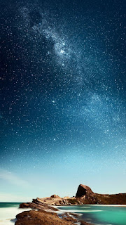 sky full of stars upon fancy beach great free cellphone wallpaper background