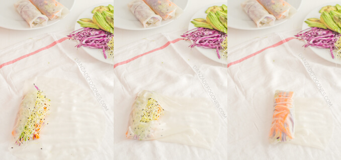 How to roll summer rolls - danceofstoves.com How to roll summer rolls - danceofstoves.com