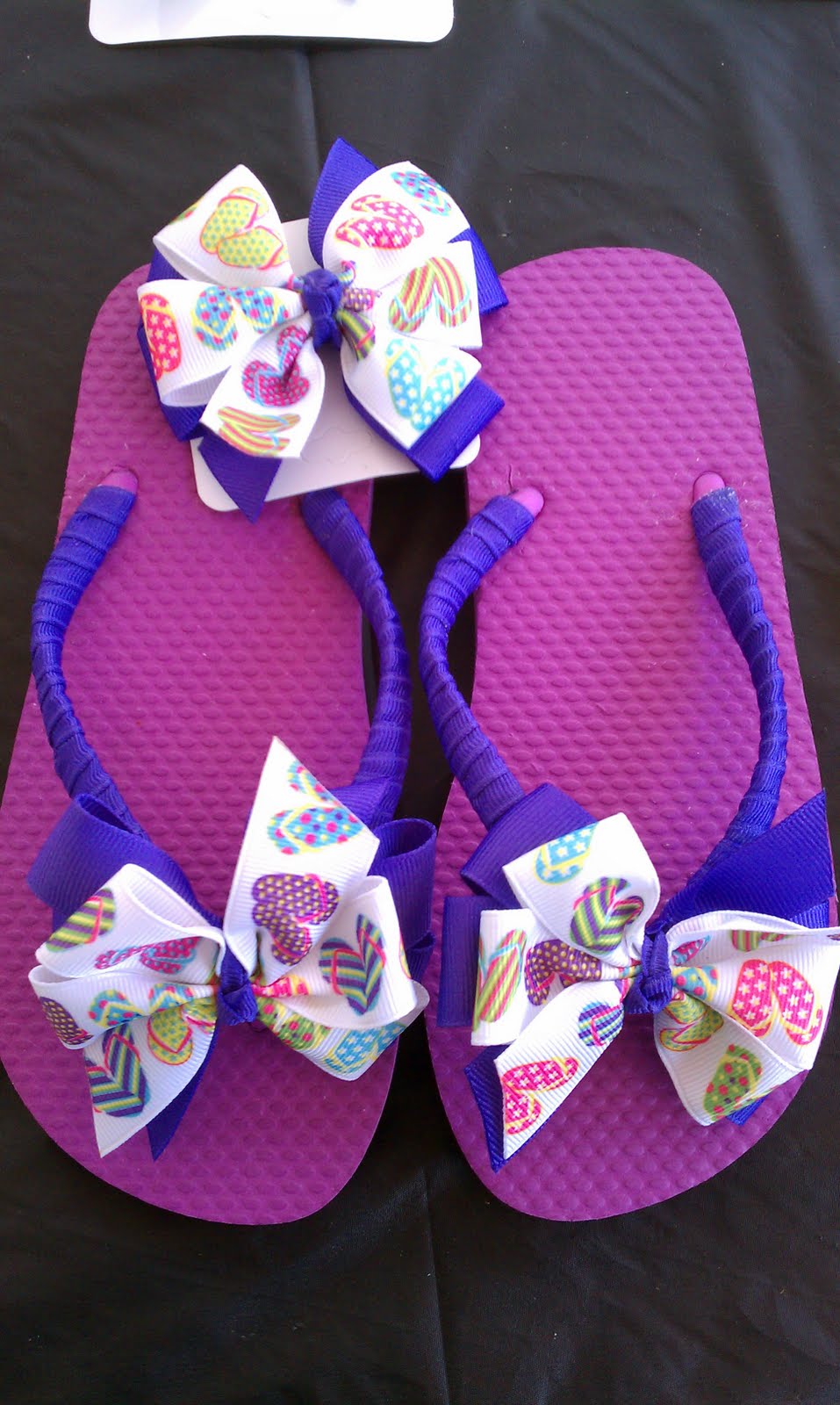 Bows 4 your princess: ribbon boutique flip-flops