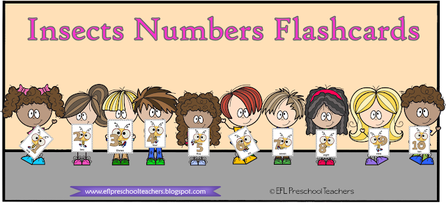 bees numbers flashcards