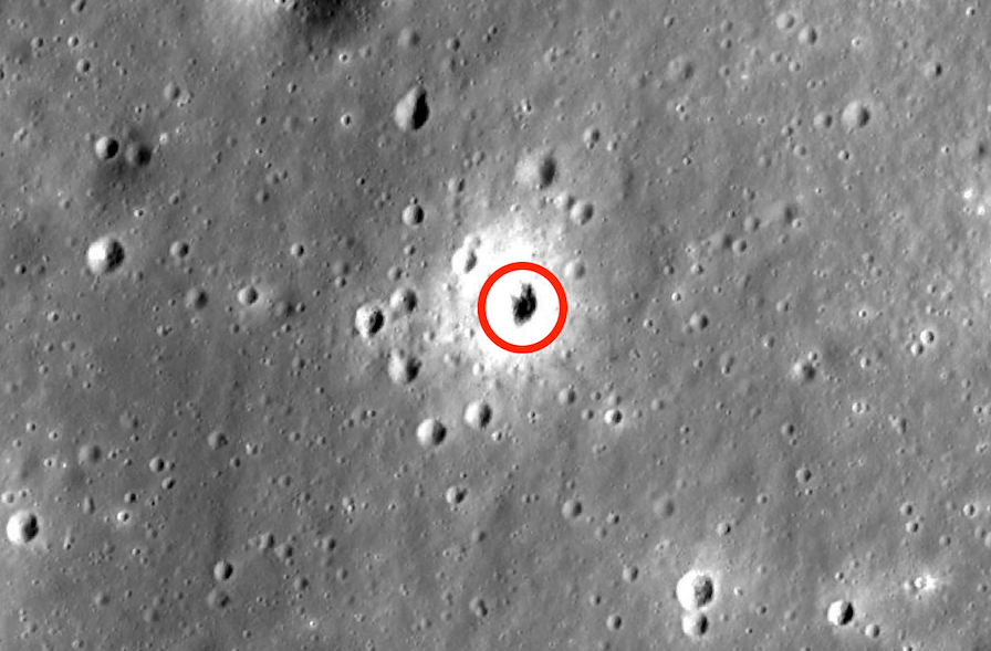 UFO SIGHTINGS DAILY 50 Mile Long Black Structure In Crater On Moon