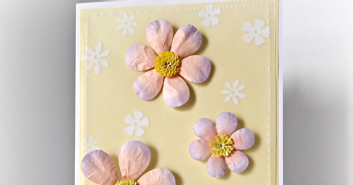 Heartedly Handcrafted: Handmade Card - Thank You with Pastel Flowers