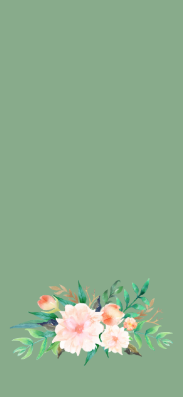 green  floral wallpaper and background for iPhone
