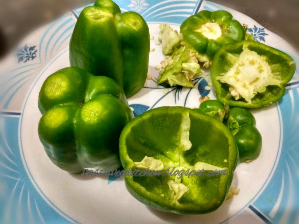 Vasusvegkitchen Stuffed capsicum, Potato & paneer stuffed capsicum