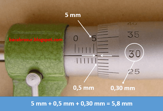 cara membaca mikrometer sekrup 2