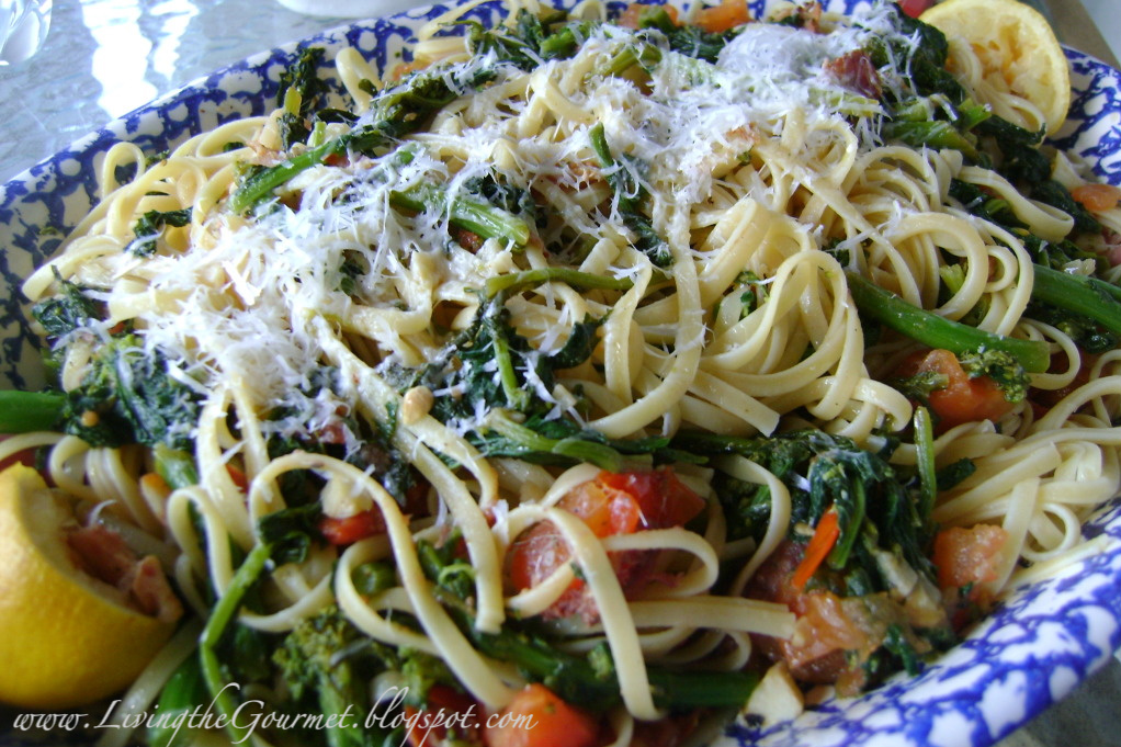 Broccoli Rabe with Tomatoes, Anchovies & Spaghetti!! Living The Gourmet
