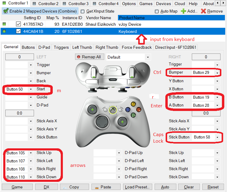 Red Dead Redemption 2 X360ce Settings for Any PC Gamepad Controller