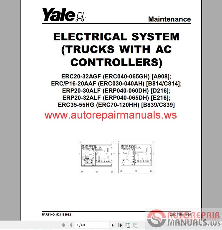 Free Auto Repair Manual : Yale Forklift full set PDF (Parts & Manuals)