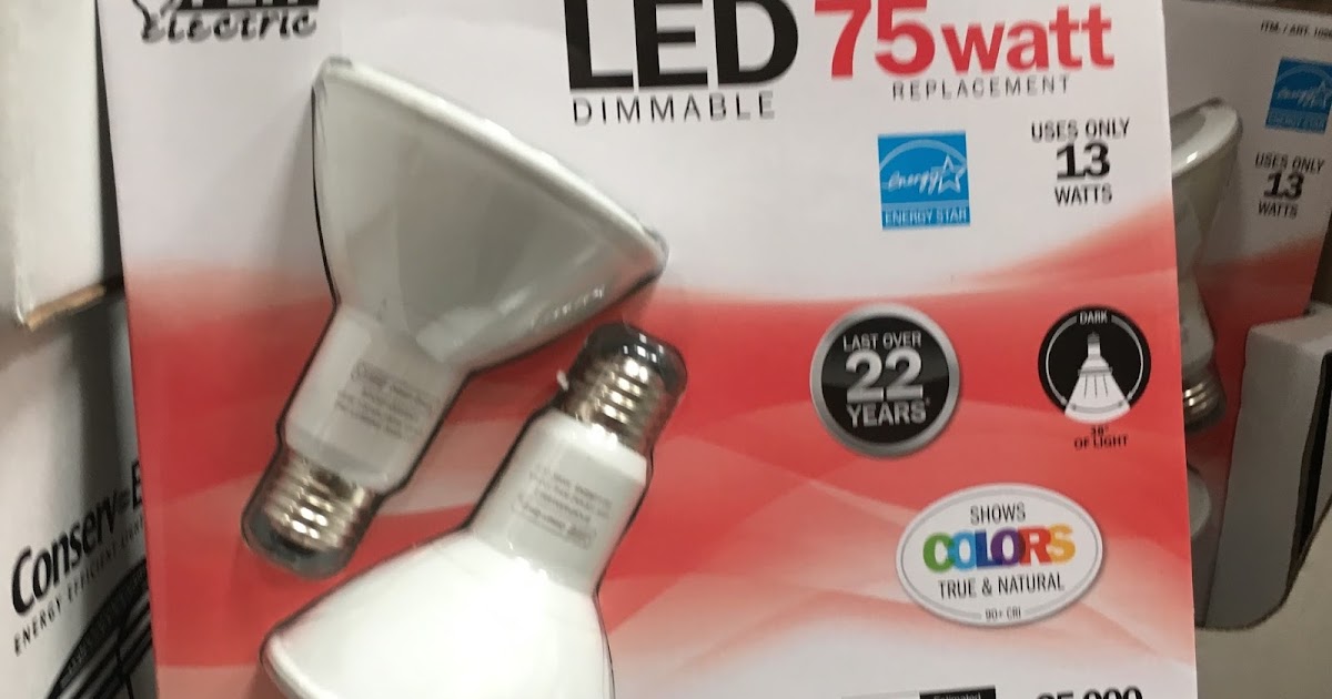 Feit Electric Par30 Spot LED Dimmable 75 watt Bulb (2 pack) Costco Weekender