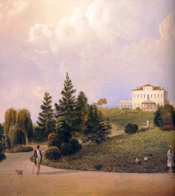 An 18th century painting of the Villa Borromeo-d'Adda