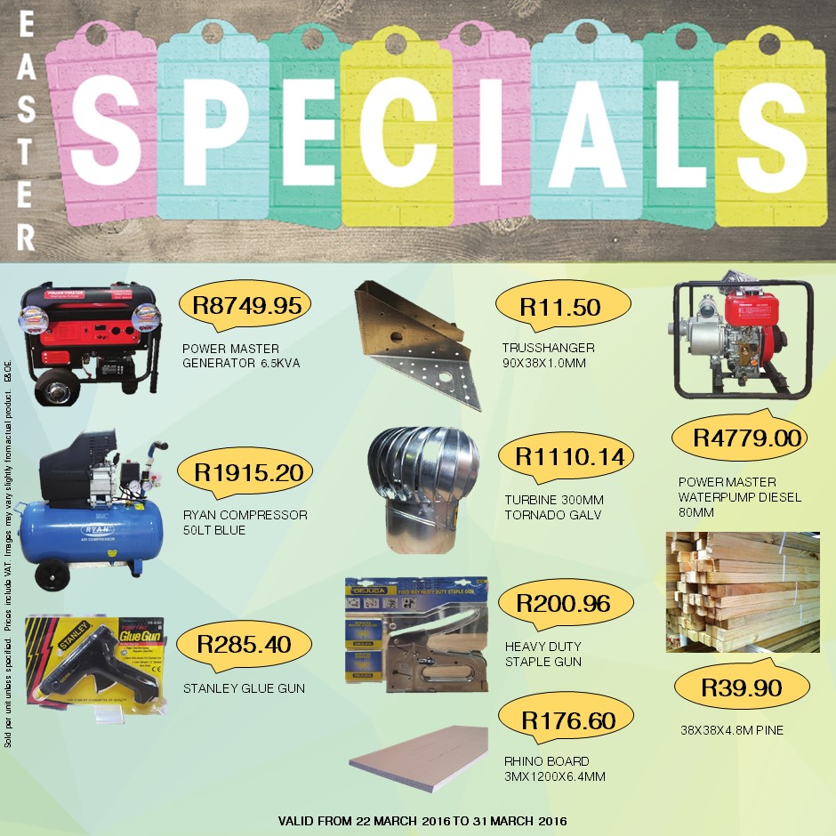GBB Essential Hardware Proofing Buildzone & Agrizone Easter Specials