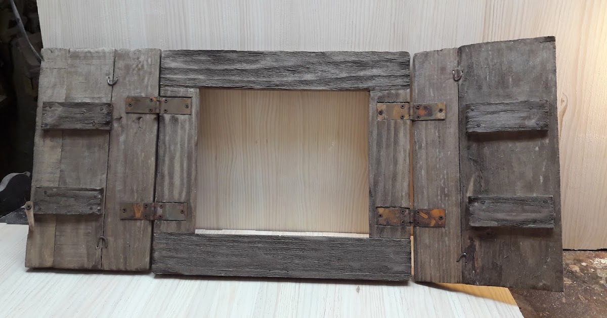 ARTESANÍA RÚSTICA EN MADERA : VENTANA DE MADERA RÚSTICA PARA DECORACIÓN