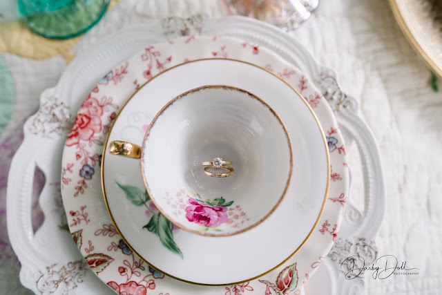 photo by Darby Dolls Photography tea cup engagement ring