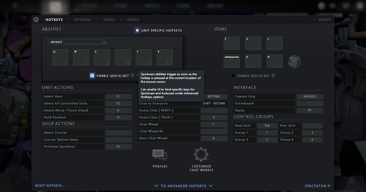 Dota 2 Pro Player Key Bindings proplayer