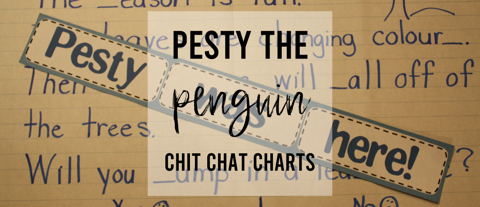 Pesty the Penguin chit chat chart morning message activities for Kindergarten