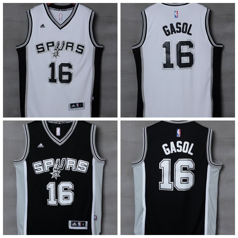 cheap sports jerseys wholesale 2017 New San Antonio Spurs Pau Gasol